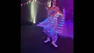 Apres Ski LED themed roller skater for hire at snow parties