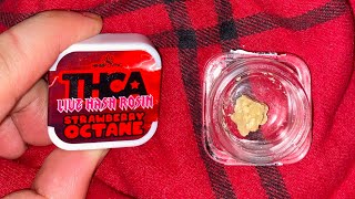 HEMP LIVING THCA LIVE HASH ROSIN STRAWBERRY OCTANE (VERY DRY) YEAT STYLE