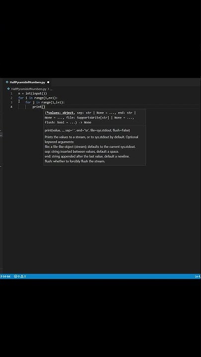 Half Pyramid of Numbers Pattern | Python Program | Python Guy #shorts ...