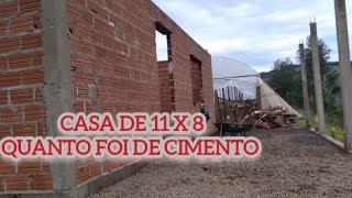 QUANTO DE CIMENTO VAI PARA CONSTRUIR UMA CASA DE 11 X 8 - PASSO A PASSO