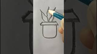 ইংরেজি U লেটার দিয়ে ফুলের টব কিভাবে আঁকবো #drawingtips #drawing #subtract #mathpix
