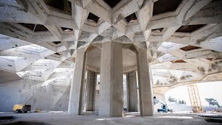 Shrine of ‘Abdu’l-Bahá: Trellis structure fully revealed