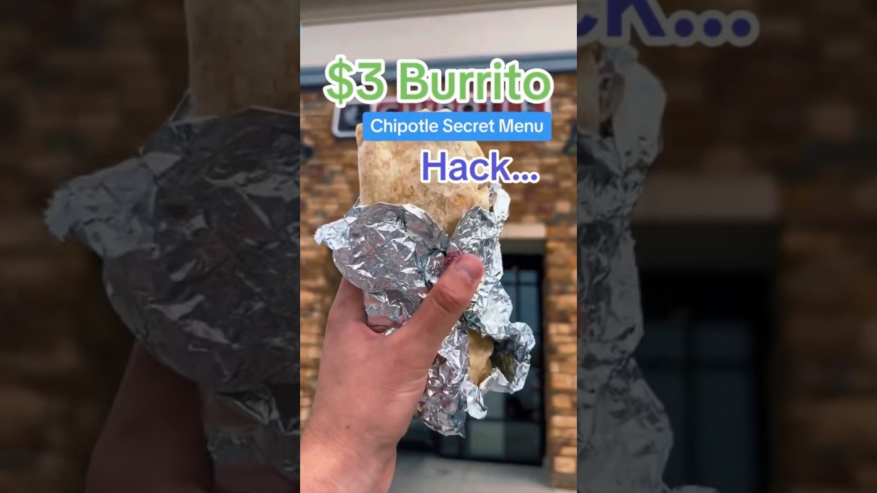 I tried the secret 3 Chipotle burrito hack… YouTube
