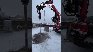 Начало бурения колодца! Грунт замерз 10 см . #shortvideo #бурениеколодца #камаз #копка #колодец