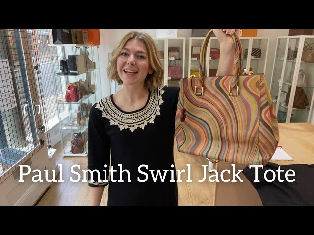Paul Smith Leather Swirl Top Handle Tote Bag, Multi