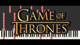 Video thumbnail of "Game of Thrones-The Main Theme[OST](Synthesia)//Главная тема Игры престолов(piano tutorial)"
