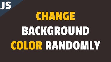 How to Change Background Color Randomly in Javascript