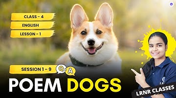 DOGs Poem Class 4 English Lesson 1 Odia Medium | LRNR Classes