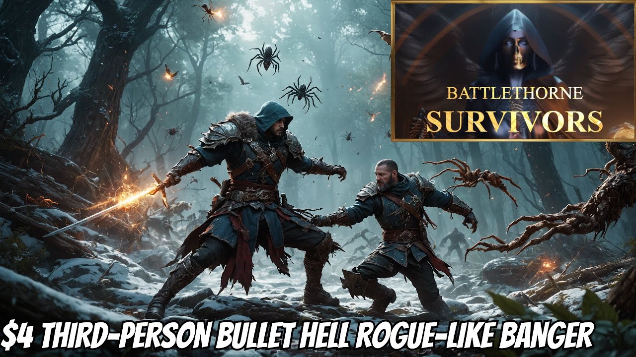 $4 Third Person Bullet Hell Rogue-Like Banger! | Battlethorn Survivors | Indie Gaming Lunch 4K60