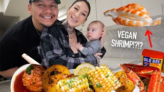 THE BEST VEGAN SHRIMP SEAFOOD BOIL *EASY RECIPE* 🔥🦐