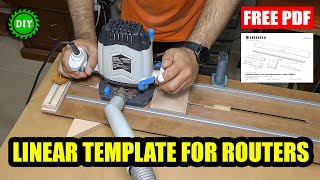 Adjustable Router Jig for Long Holes or Recesses - Linear Template