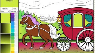 Amazing Colors Filling Change Tha Horse Carriage into Stunning Image
