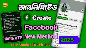 Unlimited Facebook ID Create New Method 2025  Without Gmail  Bangla Tutorial/ Feer Number Fd create