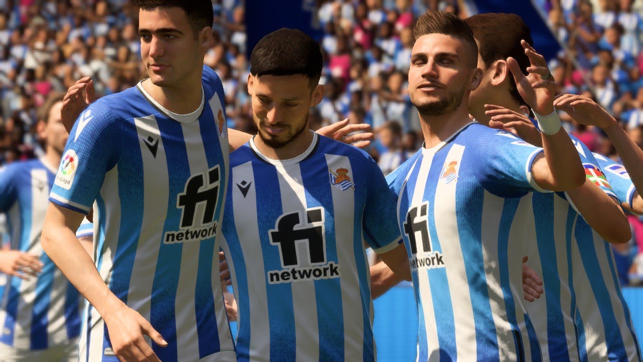 Real Sociedad vs Valencia La Liga Santander 2023 Gameplay PC - FIFA 22