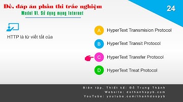 Đề-Đáp án 60 câu phần trắc nghiệm thi Chứng chỉ Tin học. Modul 6_Sử dụng mạng Internet (Full HD)