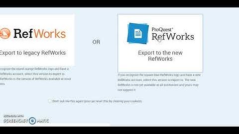 RefWorks Screencast (cropped screen)