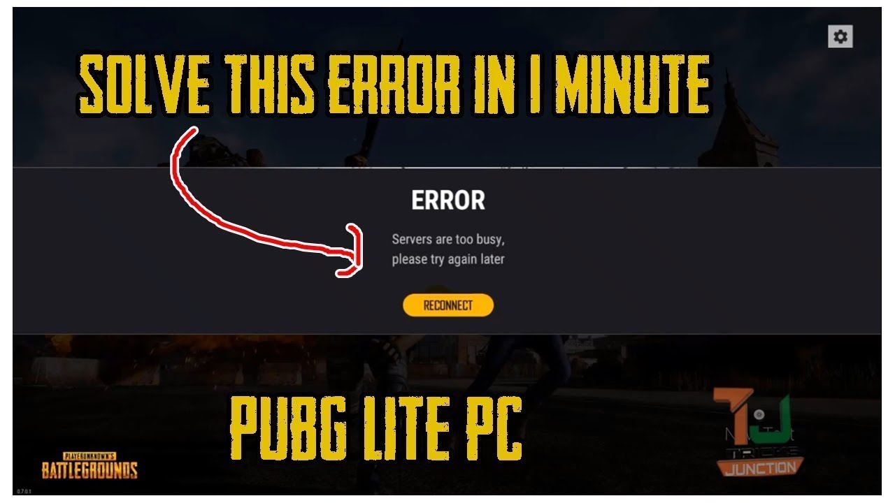 Fix Pubg Pc Lite Server Are Too Busy Error Youtube