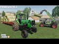 Picking Up Hay Bales, Baling Straw, Silage From Corn│Felsbrunn V5.1│FS 19│Timelapse #02