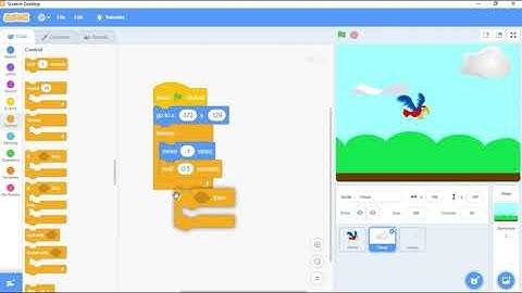 Create flying bird in scratch