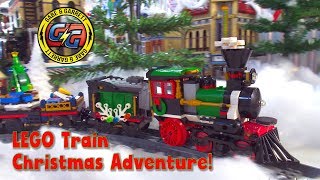 Christmas LEGO Train Adventure! | Gabe and Garrett