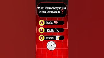 𝐈𝐭 𝐆𝐞𝐭𝐬 𝐒𝐡𝐚𝐫𝐩𝐞𝐫 𝐓𝐡𝐞 𝐌𝐨𝐫𝐞 𝐘𝐨𝐮 𝐔𝐬𝐞 𝐢𝐭 😲 𝐖𝐡𝐚𝐭 𝐢𝐬 𝐢𝐭❓#shorts #quiz #quizzes #didyouknow #mindbendingquiz