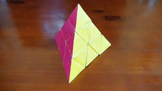 Paper pyraminx scramble & solving