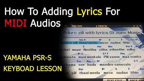 how to add lyrics for midi file