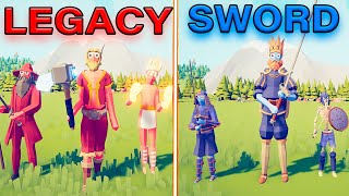 LEGACY TEAM vs SWORD TEAM - Totally Accurate Battle Simulator | TABS