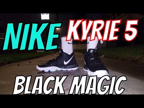 kyrie 5 black magic on feet