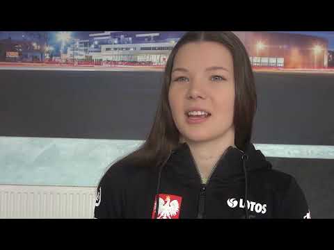 Natalia Jabrzyk przed startem w Akademickich Mistrzostwach Świata w łyżwiarstwie szybkim
