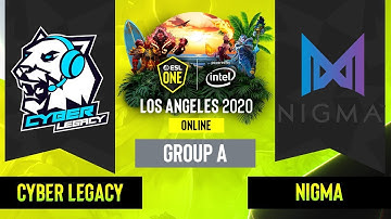 Dota2 - Nigma vs. Cyber Legacy - Game 1 - Group A - EU/CIS - ESL One Los Angeles