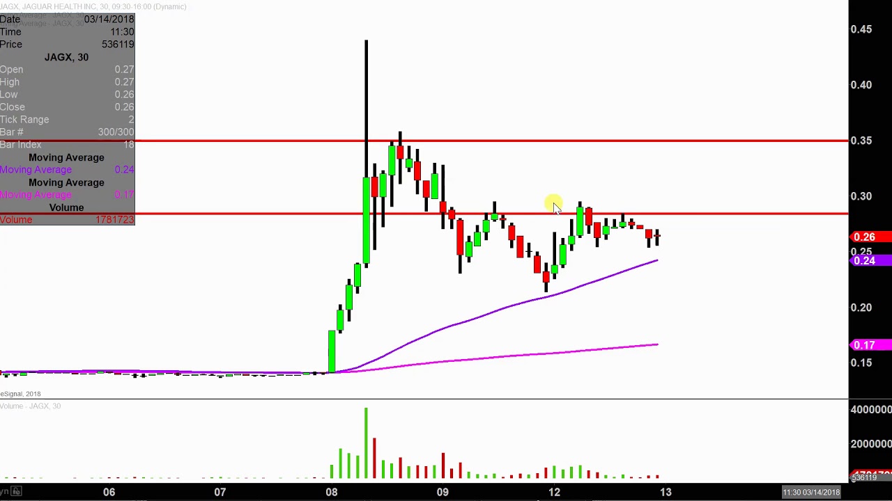 Jaguar Health, Inc. JAGX Stock Chart Technical Analysis for 031218