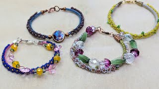 Bracelet Bash: daisy chain seed beads & SilverSilk!