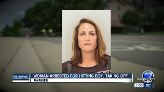 Woman arrested after allegedly hitting boy in Parker, driving off and duct taping her mirror