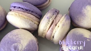 超仙氣雙色藍莓馬卡龍Blueberry macaron [Cooking Eggs] 