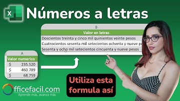 Números a letras Excel | Fácil sin programación