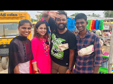 Exploring கிராமத்து சந்தை 🛍️ Semma fun day with Village gang 🕺Village Series | Hussain Manimegalai