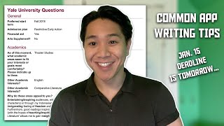 common app deadline is tmr lol... | 10 College Application WRITING Tips from a Yale Student screenshot 2