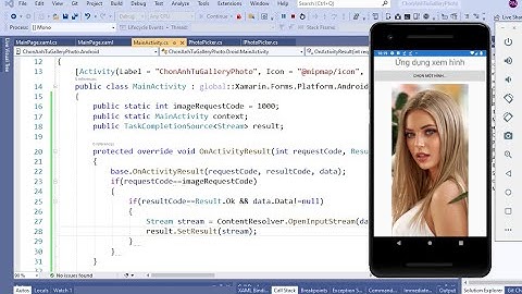 Chọn hình ảnh từ thư viện ảnh của thiết bị di động trong xamarin.forms