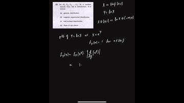 Distribution of Y = lnX for X ~ U(0,1) | UPSC ISS 2024 Paper-1 | Problem-22 | RitwikMath