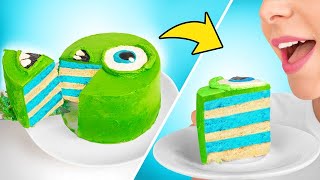 Pyszny tort w kształcie popularnego zielonego potwora