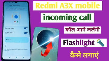 redmi a3x mobile me incoming call flash light on kaise kare | flashlight 🔦 on