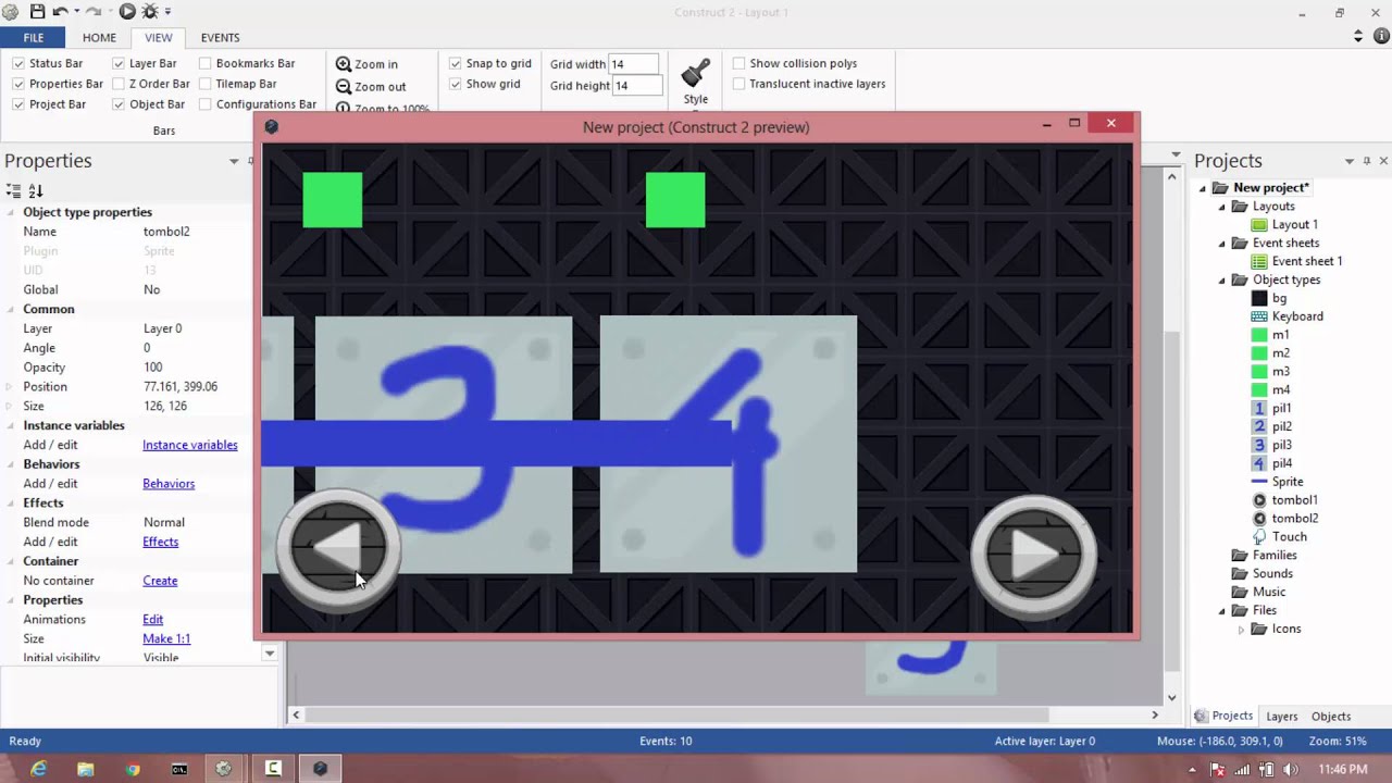  Tutorial Construct 2 How To Make Menu Effect In Android 