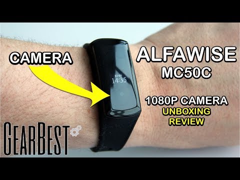 Alfawise MC50C 1080P Camera Bracelet Unboxing and Review from Gearbest.com