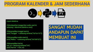Membuat program Kalender & jam dengan bahasa python di termux