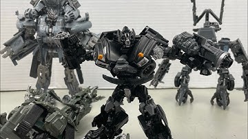 BRUTAL FIGHT! Transformers Stop Motion, Ironhide vs Brawl, Bonecrusher, and Blackout