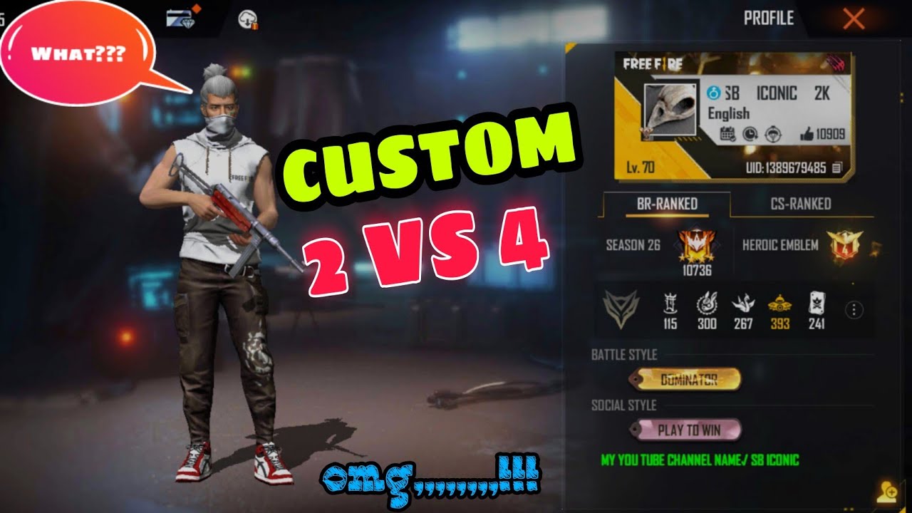 2 vs 4 Custom Gamplay।। Free Fire।। New Custom Room BD।। pranto games ...