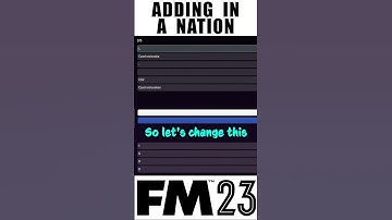 ADDING A NATION | How To FM23 #shorts