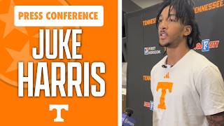 Transfer guard Juke Harris discusses his transition to Tennessee basketball this summer