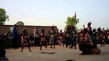 Burkina Faso children doing a traditional dance